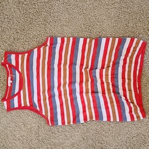 Minnie Rose Striped Sleeveless Sweater